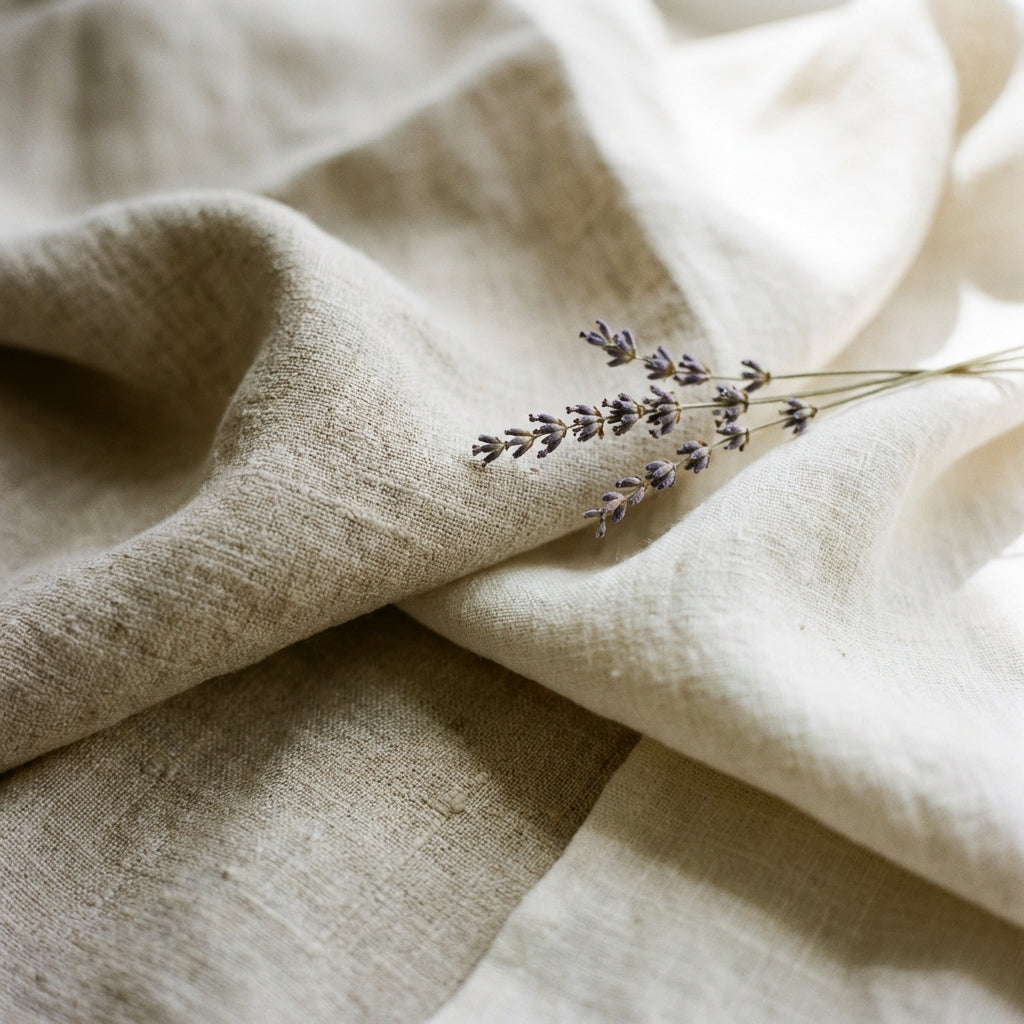 Premium linen fabric detail