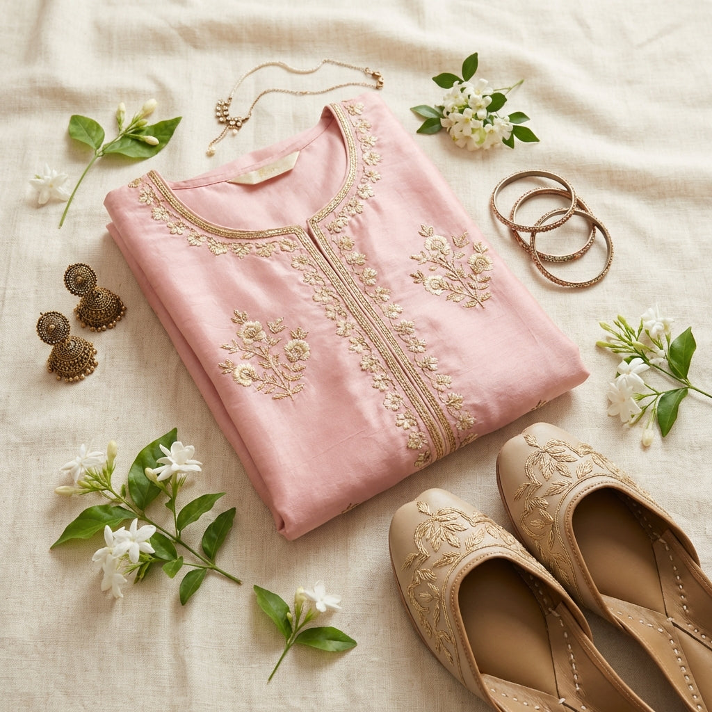 Spring styling with pastel linen and embroidered pieces