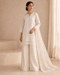 Ivory Shisha, an ivory shisha embroidered tunic set by Jannat and Sadaf